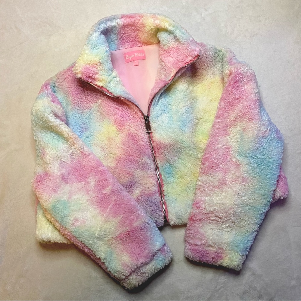 Sugar Thrillz Crop Sherpa Jacket